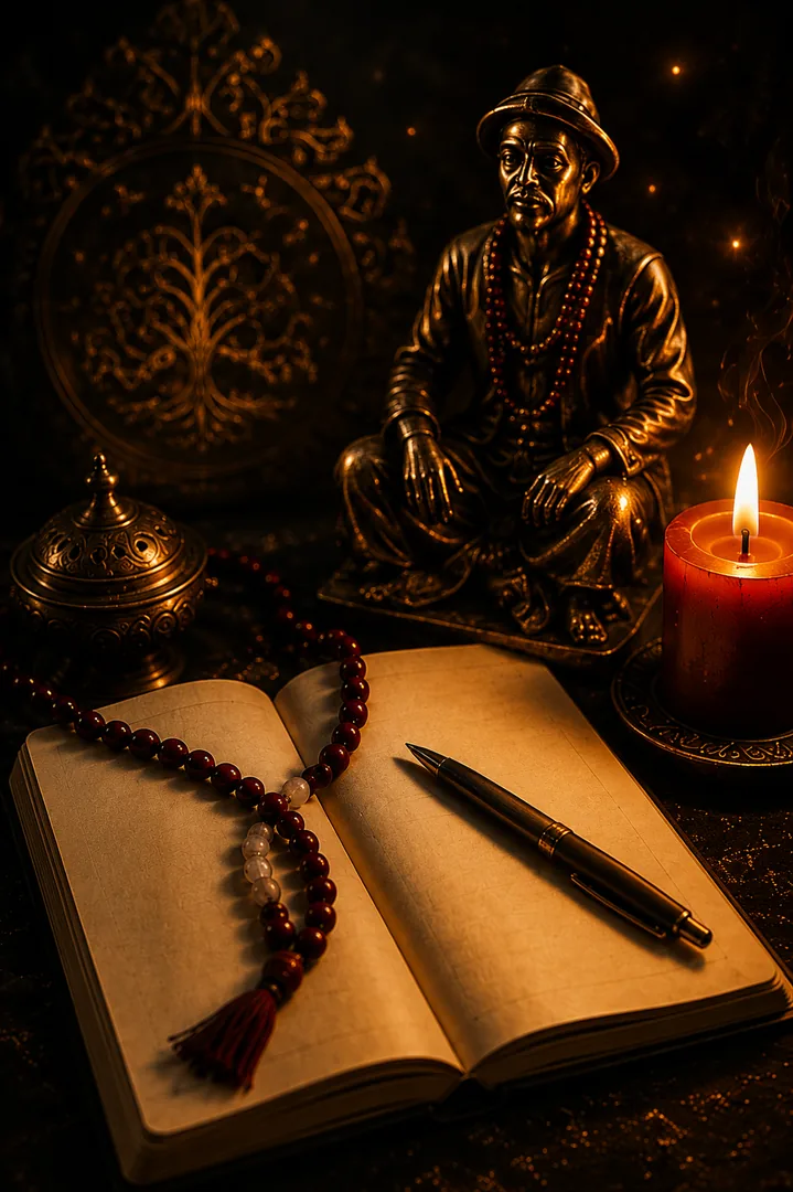 Mesa preparada para avaliação e orientação espiritual